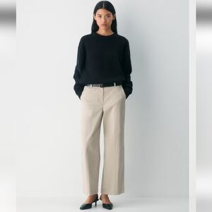 Aritzia The Group Babaton Wide Leg Cropped Chino Walsh Pants In Sage Green